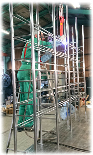 ステンレスワインセラー、溶接